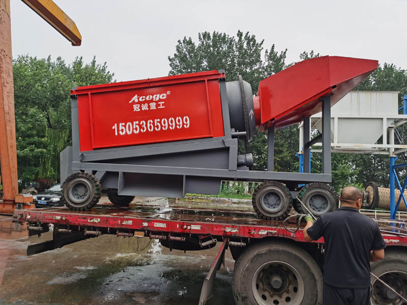 50-80噸型移動式滾筒篩洗石機械